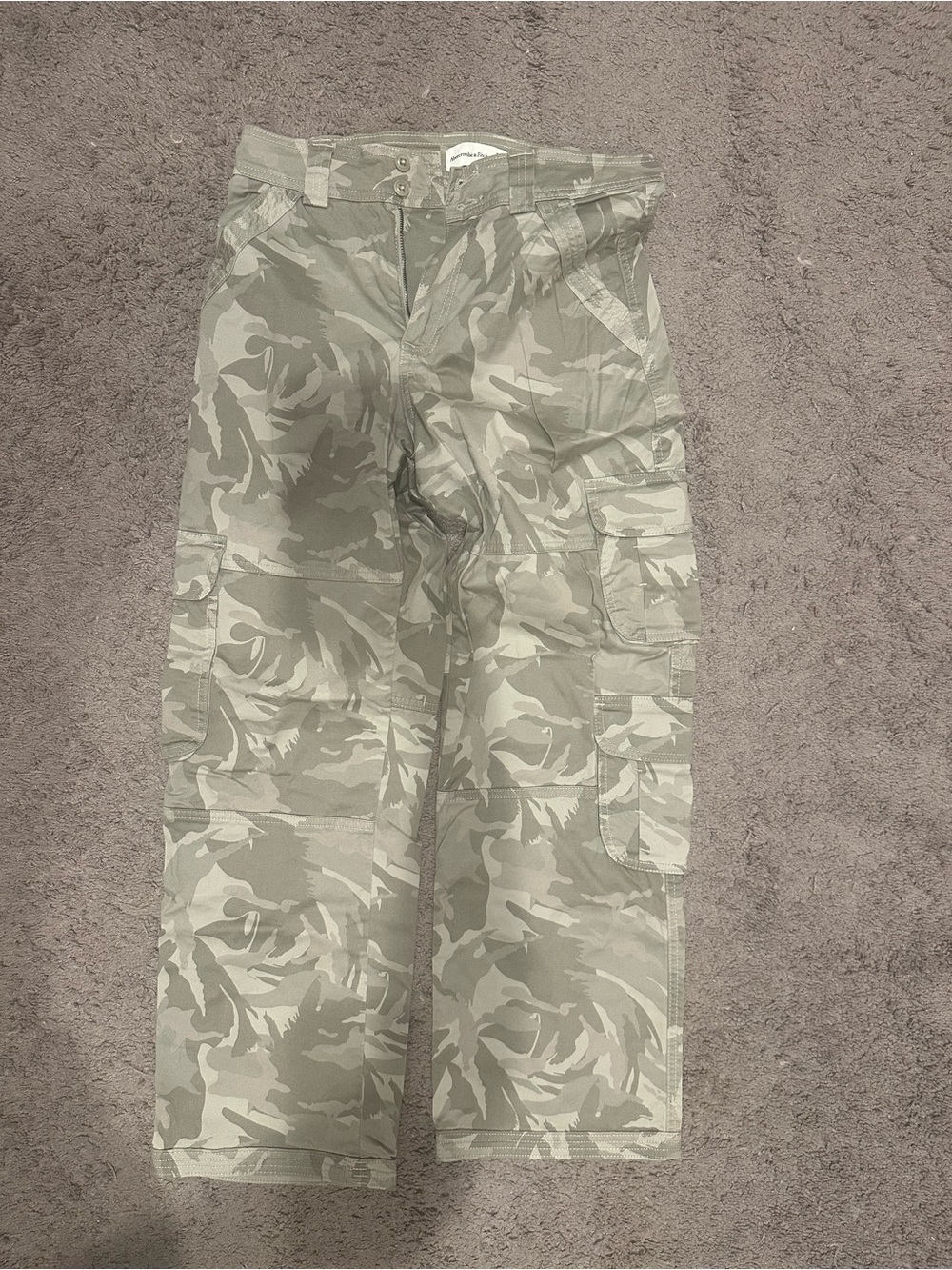 Abercrombie & Fitch Green Camo Cargo Pants